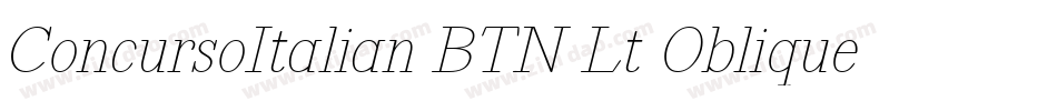 ConcursoItalian BTN Lt Oblique字体转换